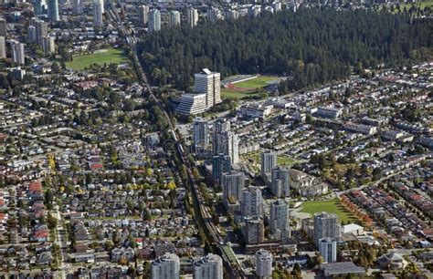 Vancouver and Burnaby, Aerial Stock Image - Image of buildings, homes ...