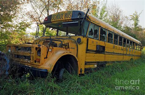 Vintage School Bus, Indiana Photograph by Steve Gass - Pixels