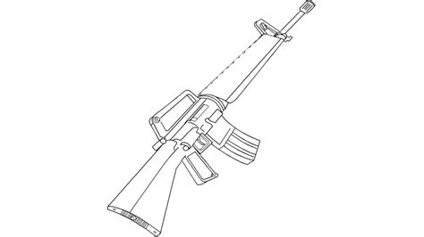 M16 Rifle Drawing Tutorial II M16 Rifle sketch Drawing - YouTube