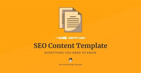 SEO Content Template: How to Create an SEO-Optimized Article Every Time ...