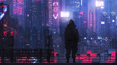 Online crop | HD wallpaper: cyberpunk city, neon lights, artwork, scifi ...