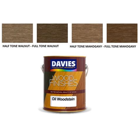 DAVIES WOOD FINISHES Oil Woodstain Walnut DV2091/Brown Mahogany DV2090 ...