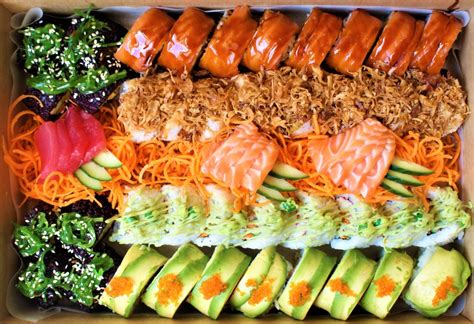 Deluxe Rainbow Sushi Sashimi Platter - Sushi At Work