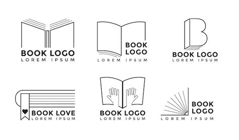 Free Vector | Flat design book logo collection