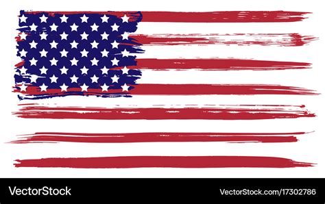 Grunge usa flag Royalty Free Vector Image - VectorStock