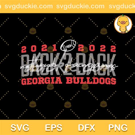 Back To Back Georgia Bulldogs SVG