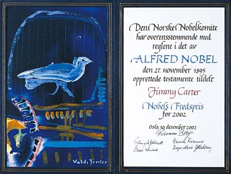 Jimmy Carter – Nobel diploma - NobelPrize.org