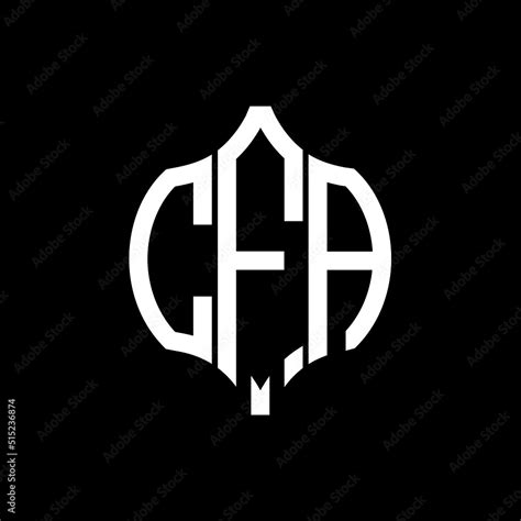 CFA letter logo. CFA best black background vector image. CFA Monogram ...