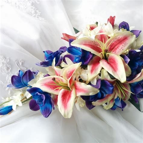 Blue Orchid Bouquet - Etsy