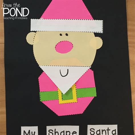 Christmas Card Freebie + 2D Shape Art Projects | From the Pond