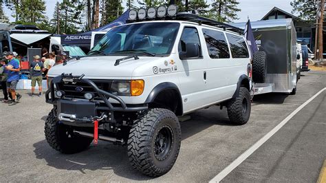 4x4 Ford E-350 Turbodiesel Adventure Van Conversion with 8" Lift