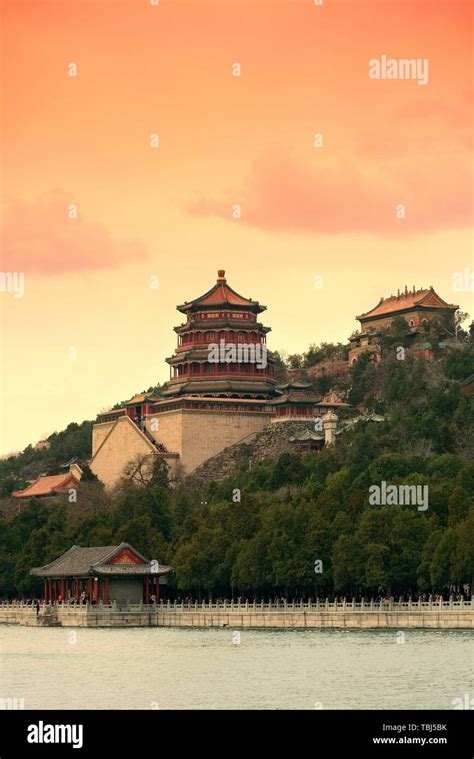 Summer Palace with historical architecture in Beijing Stock Photo - Alamy