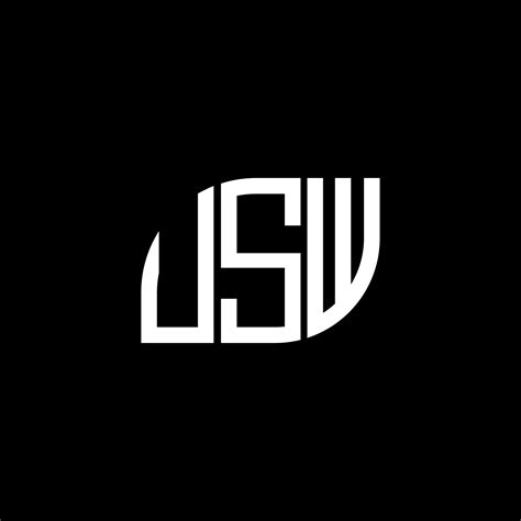 USW letter logo design on black background. USW creative initials ...