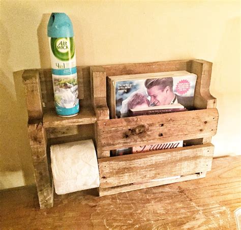 Rustic toilet paper holder rustic wood by SandJBargainVault