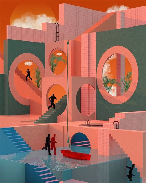 Retro-futuristic Illustrations by Tishk Barzanji | Illustration d ...