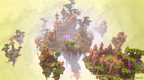 Minecraft - Skyblock spawn + 12 starter islands - Minecraft Schematic ...