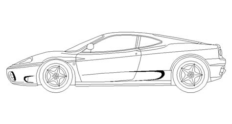 2D Drawing Car Cad Block Free Download - Cadbull