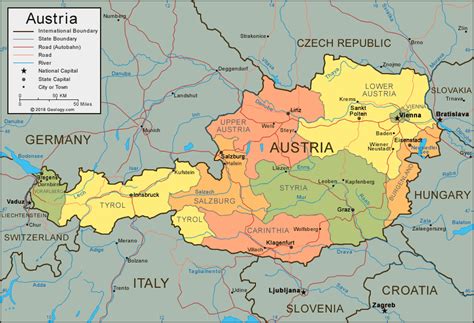 Map Of Europe Austria - Vicky Jermaine