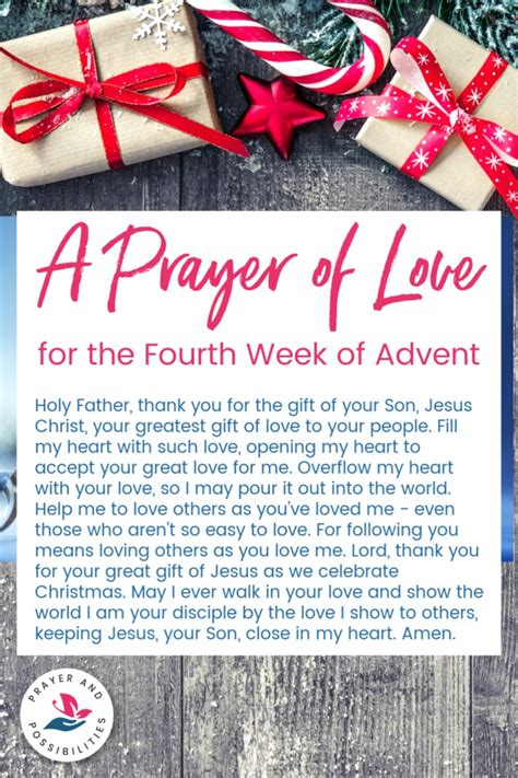 Prayer for the Fourth Week in Advent - Prayer & Possibilities