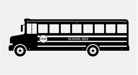 School Bus Black And White Vector Art, Icons, and Graphics for Free ...