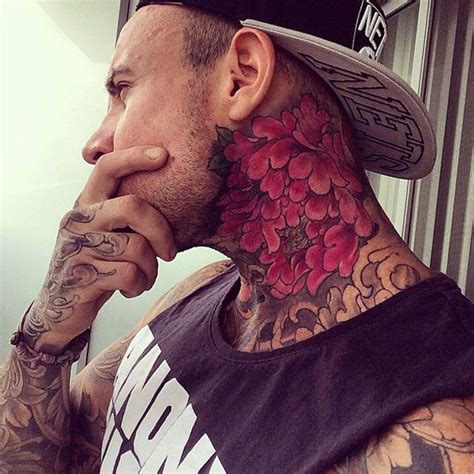 The 80 Best Neck Tattoos for Men | Improb | Flower neck tattoo, Neck ...