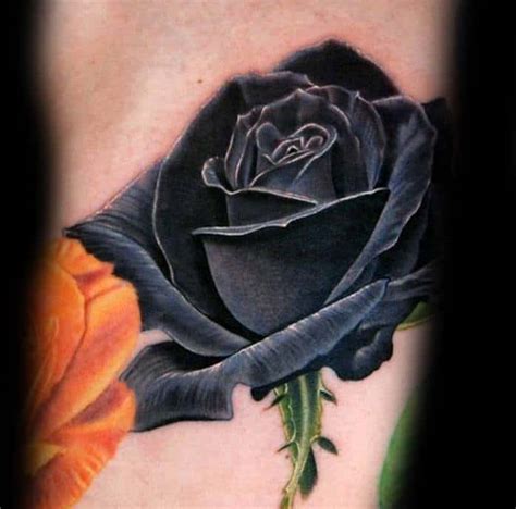 80 Black Rose Tattoo Designs For Men - Dark Ink Ideas