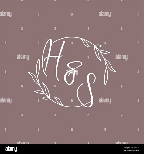 HS wedding initials monogram logo ideas vector graphic Stock Vector ...