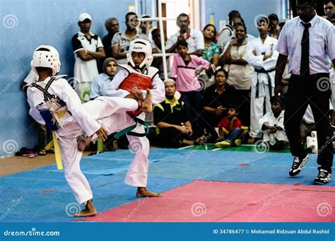 Taekwondo Tournament editorial photography. Image of people - 34786477