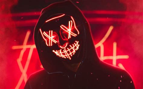 2880x1800 Neon Mask Guy 4k Macbook Pro Retina HD 4k Wallpapers, Images ...