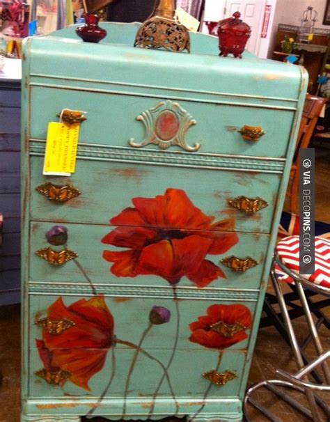 Decoupage Dresser Ideas - DIY