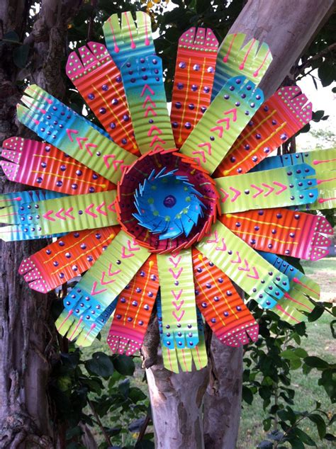 Colorful Handmade Tin Can Flower Art Mini Wall by HangTinFlowers