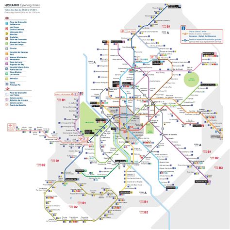 Plano de Metro Madrid 2024