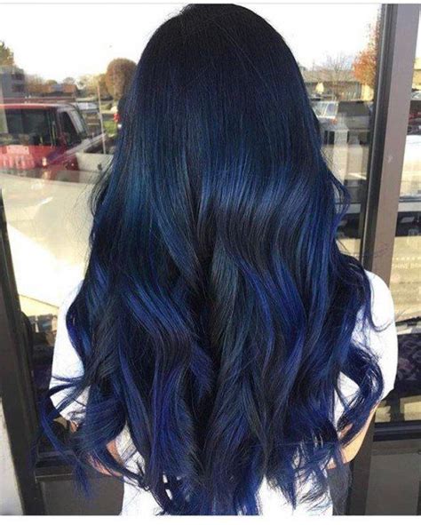 Black Hair With Electric Blue Highlights