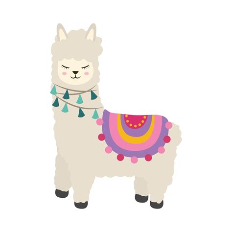 cute llama cartoon 2466197 Vector Art at Vecteezy