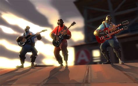 HD wallpaper: people playing guitar illustration, Team Fortress, Team ...