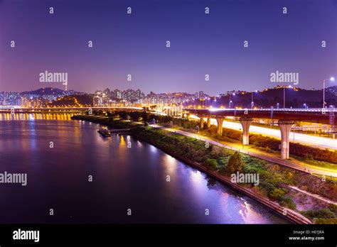 Seoul skyline at night Stock Photo - Alamy