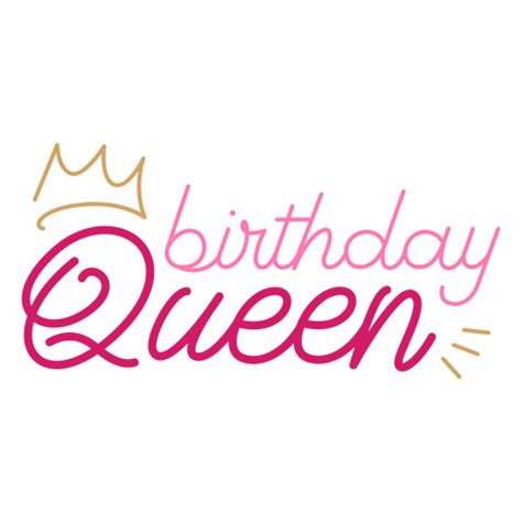 Birthday Queen Crown Quote PNG & SVG Design For T-Shirts