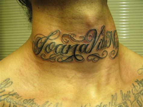 Name Tattoos On Neck