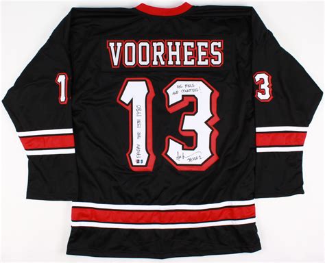 Ari Lehman Signed Jason Voorhees Hockey Jersey Inscribed "Friday the ...