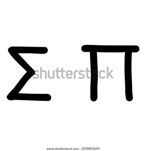 Sigma Pi Symbol Summation Product Notation Stock Vector (Royalty Free ...