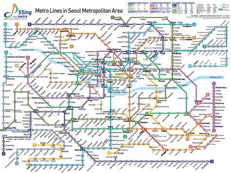 South Korea Subway Map 2014