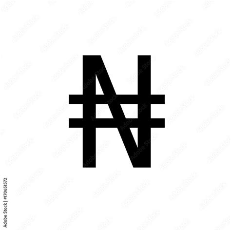 Nigerian naira symbol Stock Illustration | Adobe Stock