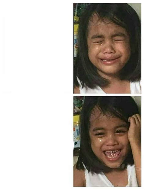 cry smile kid Blank Template - Imgflip