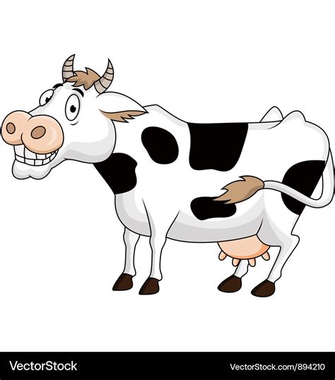 Funny cow cartoon Royalty Free Vector Image - VectorStock