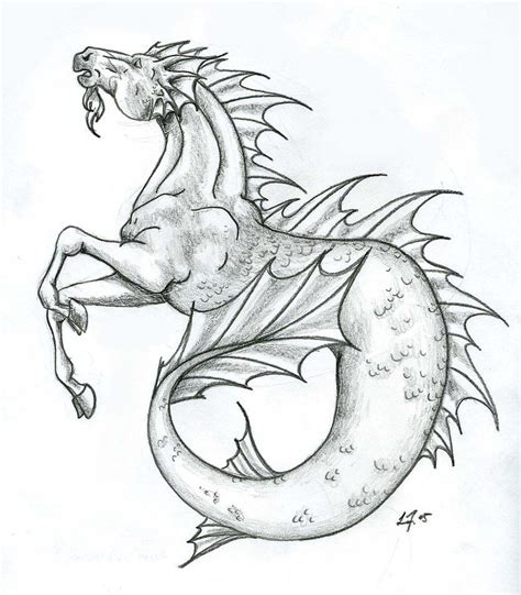 Hippocampus by Lizzy23 on DeviantArt | Mythical creatures drawings ...