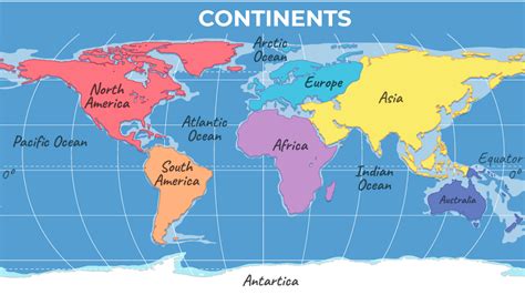 Map Of The World 7 Continents - Ronny Cinnamon