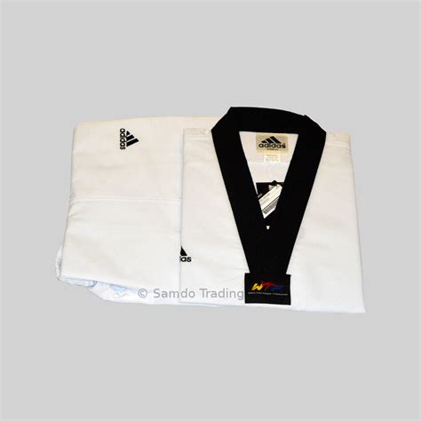 Adidas Taekwondo “FIGHTER” Uniform Black V-Neck - Samdo