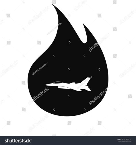 Jet Fighter Icon Vector Airplane Silhouette Stock Vector (Royalty Free ...