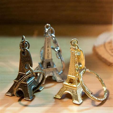 3D Eiffel Tower Pendant French Souvenir Paris Keychain Key Ring Gifts ...