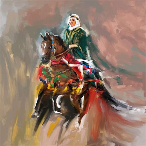 Painting 781 1 Arabian Horse Rider Painting by Corporate Art Task Force ...